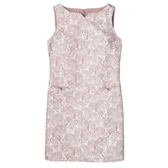 VICTORIA BECKHAM for Target Blush Paisley Floral Jacquard Shift Dress Si… - Picture 12 of 13